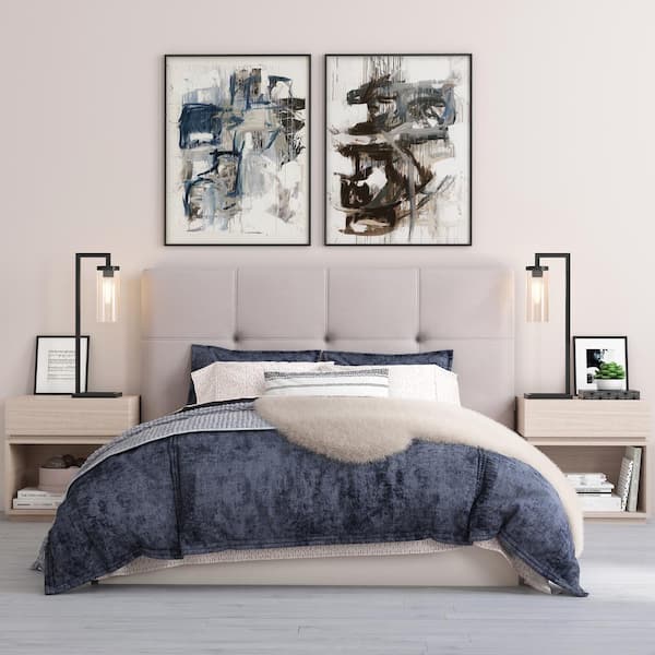 Malva 26 in. Blackened Bronze Table Lamp with Seeded Glass Shade