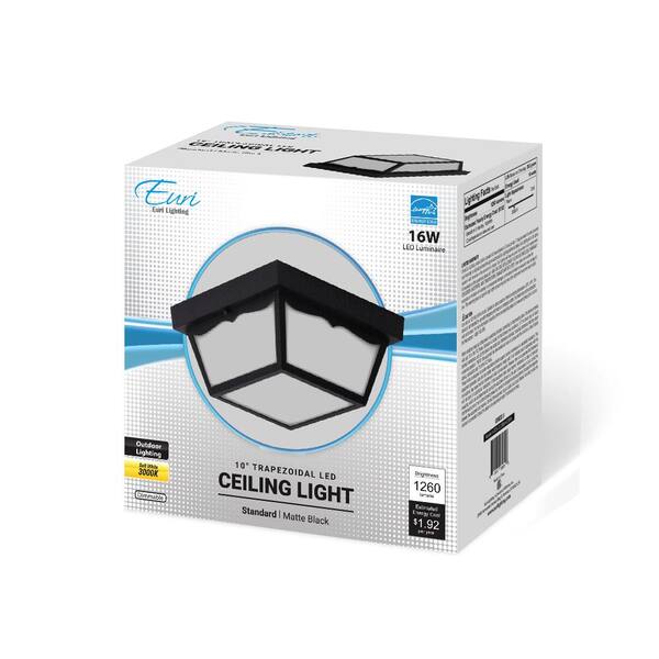 Graphite Grey Integrated LED Outdoor Flush Mount