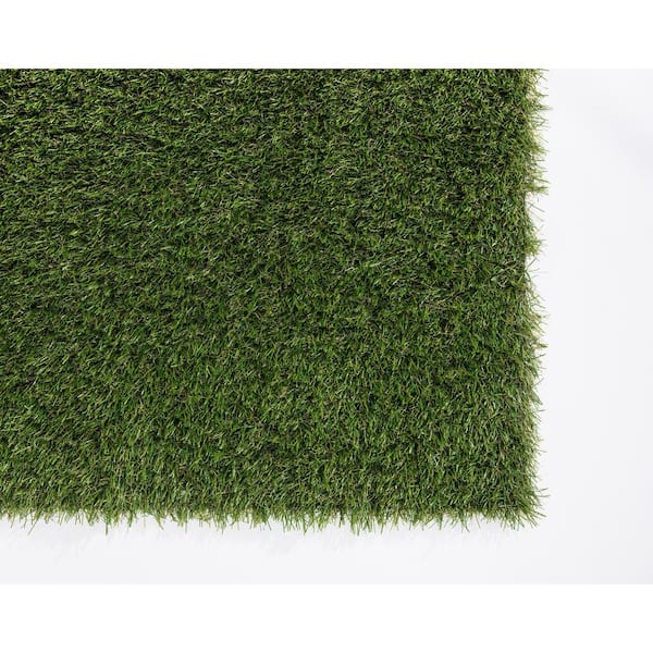 Soft Fescue 6 ft. x 8 ft. Green Artificial Grass Rug