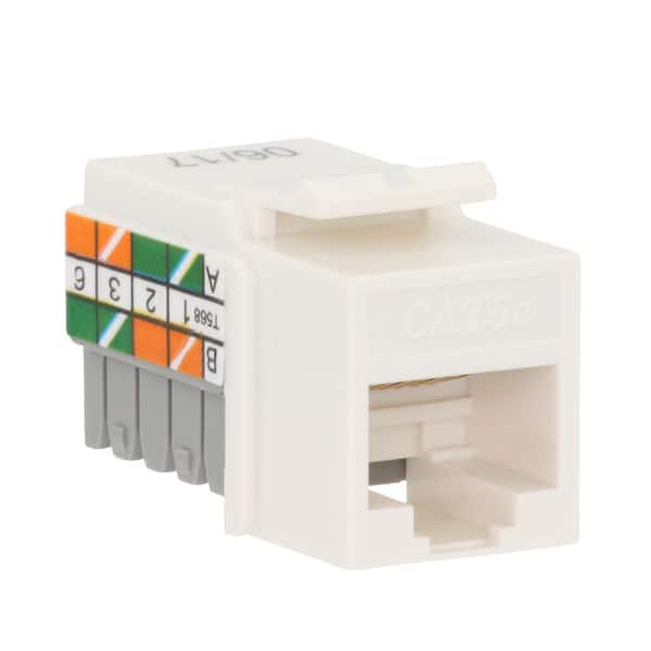 Category 5e Jack - White (10-Pack)