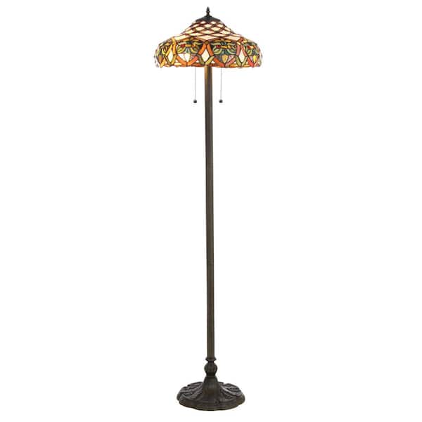 Tiffany Baroque 60 in. Bronze Floor Lamp