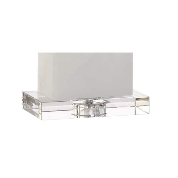 Tiggie 27 in. H White Alabaster Table Lamp