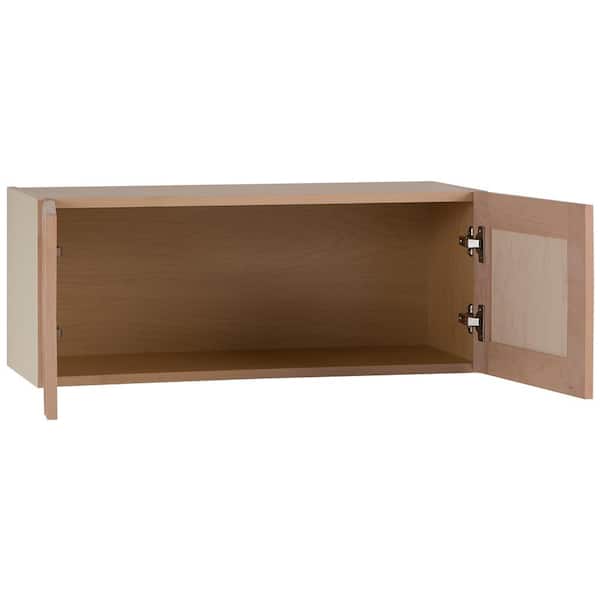 Easthaven Assembled 30x12x12 in. Frameless Wall Cabinet in Unfinished Beech
