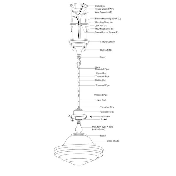 Huntley 1-Light Natural Brass Farmhouse Schoolhouse Pendant White Glass
