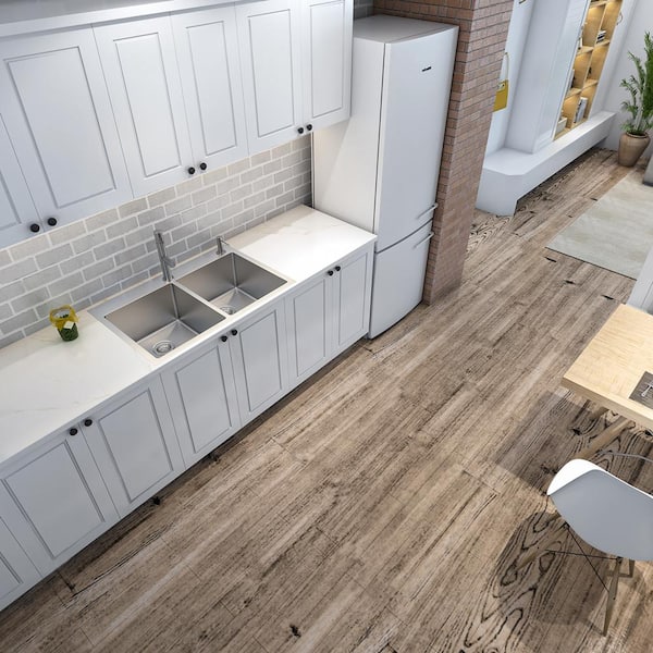 304 Stainless Steel 18 Gauge 33 in. Double Bowl Drop-In Kitchen Sink