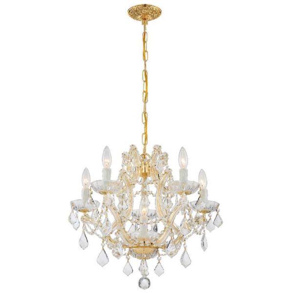 Maria Theresa 6-Light Gold Crystal Chandelier