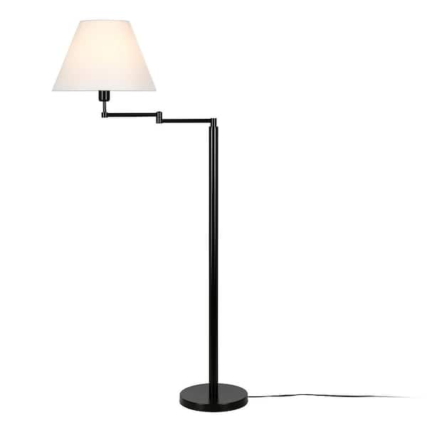 Moby 62 in. Swing Arm Blackened Bronze Lamp Empire Shade