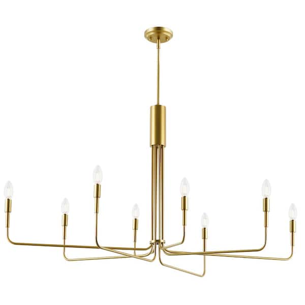 Bella 8-Light Brushed Brass Chandelier