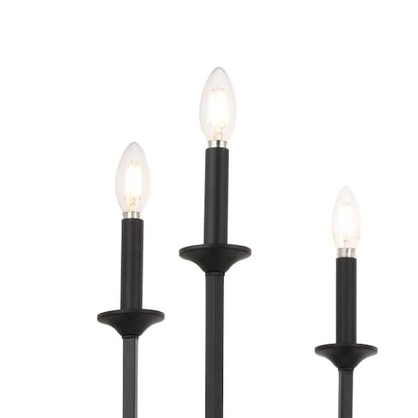 Highgate 6-Light Matte Black Chandelier without Glass Shade
