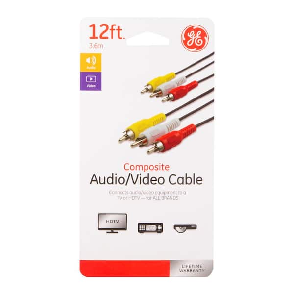 12 ft. Composite Audio/Video Cable, (3-Pack)