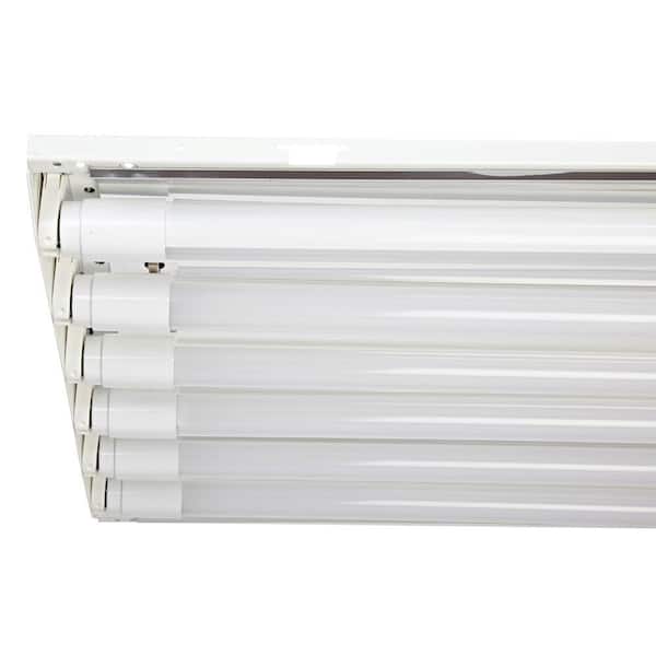 4 ft. 6-Light T8 LED White High Bay Light, 5000K