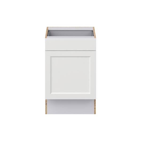 Alton Painted White Recessed Assembled 21 in. W x 32.5 in. H x 23.75 in. D Accessible ADA 1 Drawer Base Kitchen Cabinet