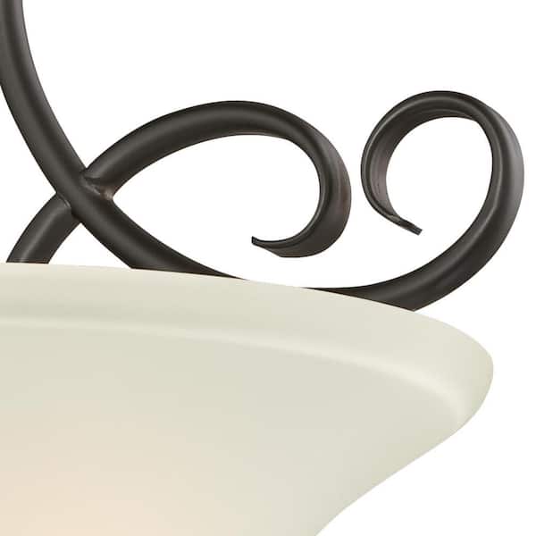 Dunmore 2-Light Oil Rubbed Bronze Semi-Flush Mount