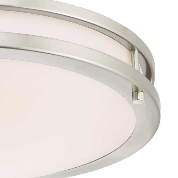 100-Watt Brushed Nickel Integrated Dimmable ENERGY STAR LED Flush Mount