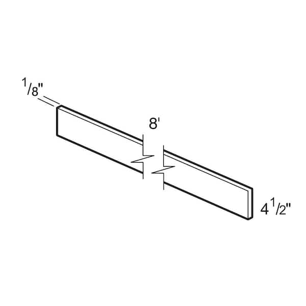 Newport Cream Painted Plywood Shaker Assembled Kitchen Cabinet Matching Toe Kick 96 in W x 0.125 in D x 4.5 in H