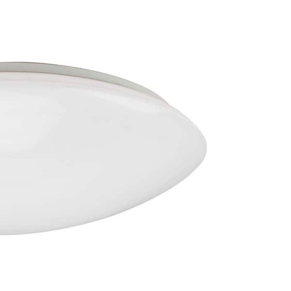 12 in. 1-Light Brushed Nickel LED Flush Mount