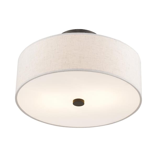 Somerhill 2 Light English Bronze Semi Flush Mount
