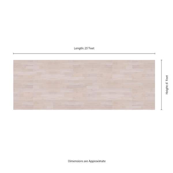 6 ft. L x 25 in. D x 1.5 in. T Unfinished Hevea Butcher Block Countertop in Pre Stain Chalk with Eased Edge