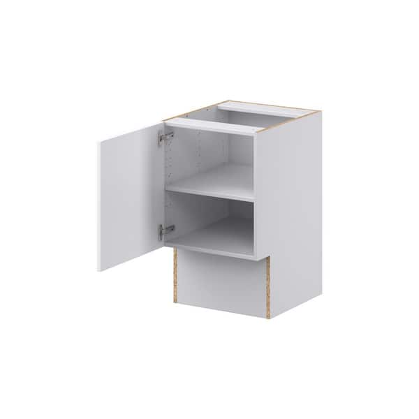 Wallace Painted Warm White Shaker Assembled 18 in. W x 30 in. H x 21 in. D Accessible ADA Vanity Base Kitchen Cabinet