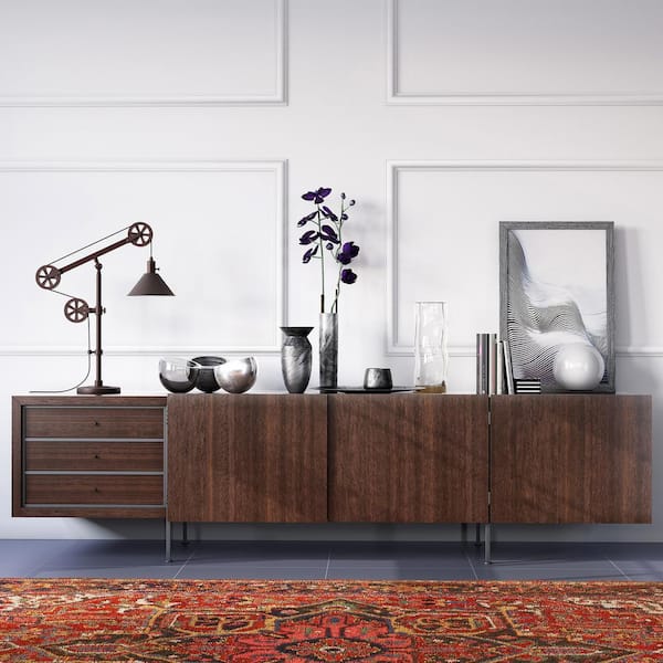 Descartes 29 in. Blackened Bronze Table Lamp with Pulley System table l