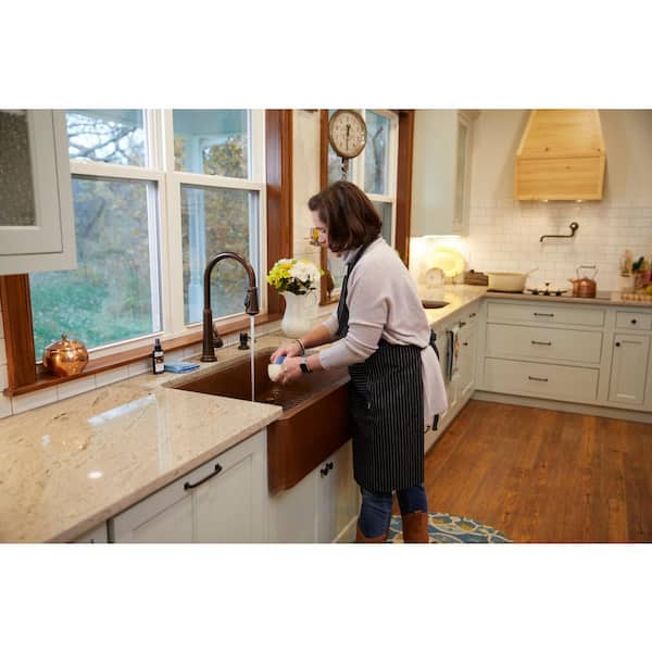 Adams 36 in. Undermount Farmhouse Single Bowl 16 Gauge Antique Copper Kitchen Sink