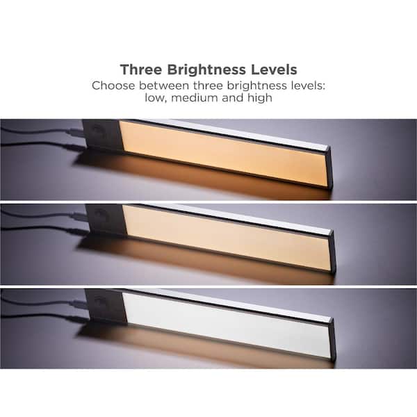 9 in. LED Warm White 2-Bar Rechargeable Under Cabinet Lighting Kit