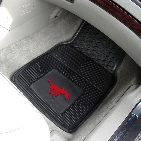 NCAA Southern Methodist University Heavy Duty 2-Piece 18 in. x 27 in. Vinyl Car Mat