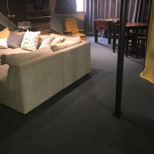 Royal Carpet Dark Gray Residential 24 in. x 24 in. Loose Lay Interlocking Carpet Tile (15 Tiles/Case) 60 sq. ft.