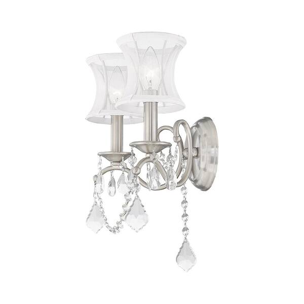 Newcastle 2 Light Brushed Nickel Wall Sconce
