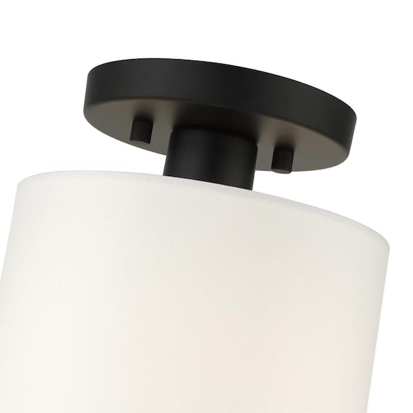Mercury 1 Light Black Semi Flush Mount