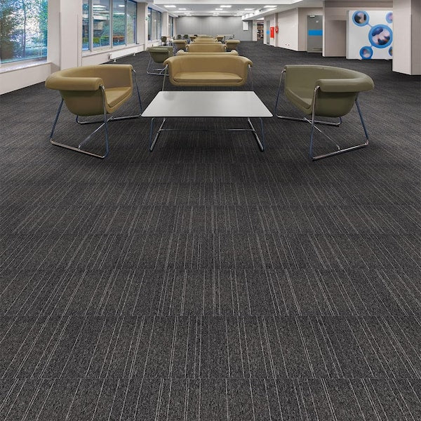 Fixed Attitude Gray Commercial 24 in. x 24 Glue-Down Carpet Tile (24 Tiles/Case) 96 sq. ft.