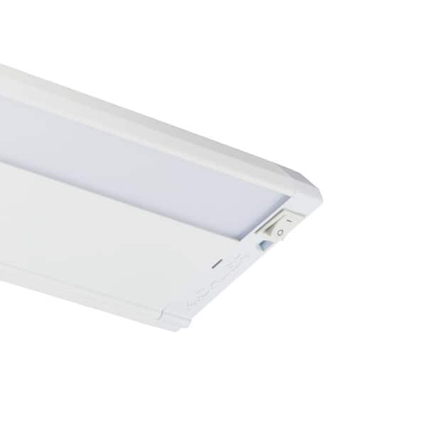 4U Series 12 in. 3000K LED Textured White Under Cabinet Light with Frosted Diffuser