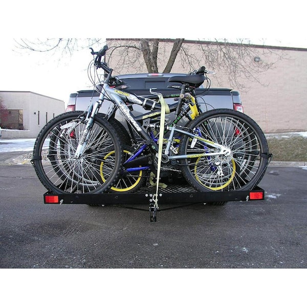 Tow Tuff 62 in. Steel Cargo Carrier Trailer for Car or Truck with Bike Rack
