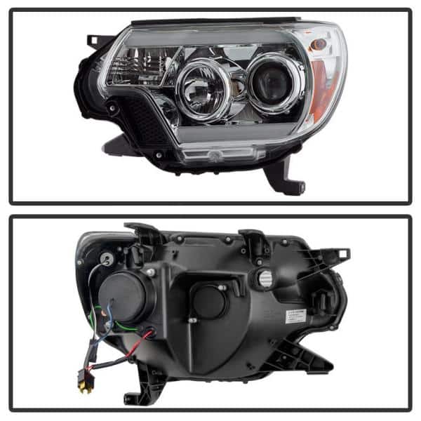 Toyota Tacoma 12-15 Projector Headlights - Light Bar DRL - Chrome