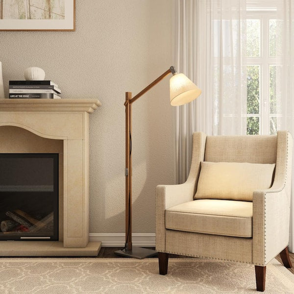 Walden 61 in. H Natural Floor Lamp