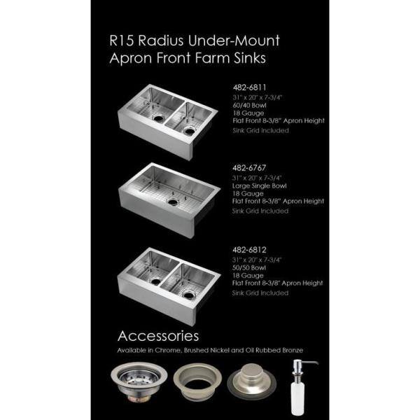 Parketon Undermount Stainless Steel 30 in. 60/40 Double Bowl Curved Farmhouse Apron Front Kitchen Sink