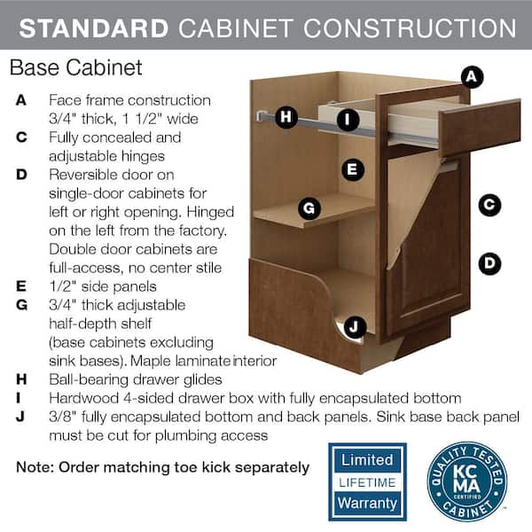 Shaker Assembled 12x34.5x21 in. Bathroom Vanity Drawer Base Cabinet with Ball-Bearing Drawer Glides in Dove Gray