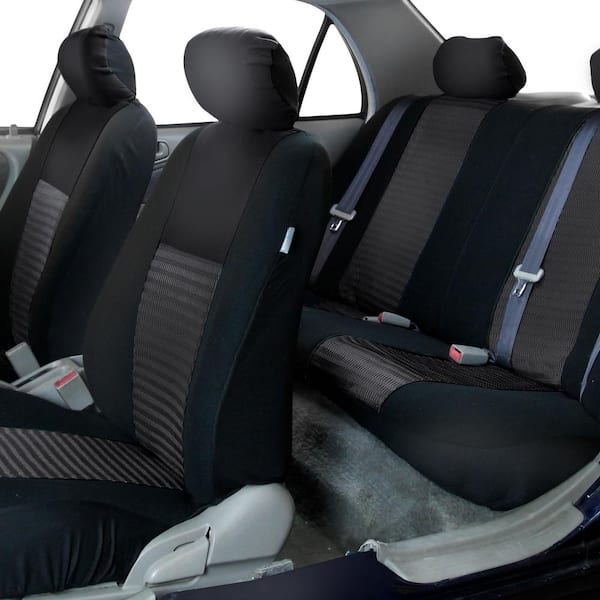 Fabric 47 in. x 23 in x 1 in. Deluxe 3D Air Mesh Full Set Seat Covers