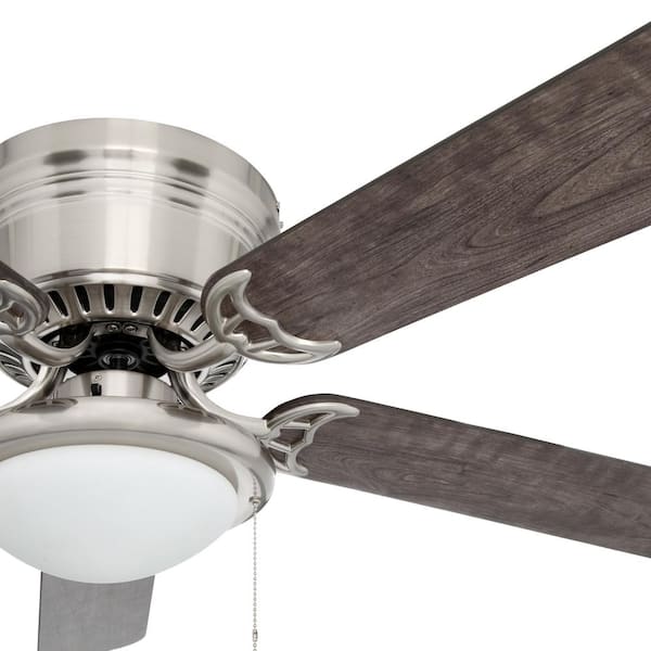 Hugger 56 in. LED Brushed Nickel Ceiling Fan
