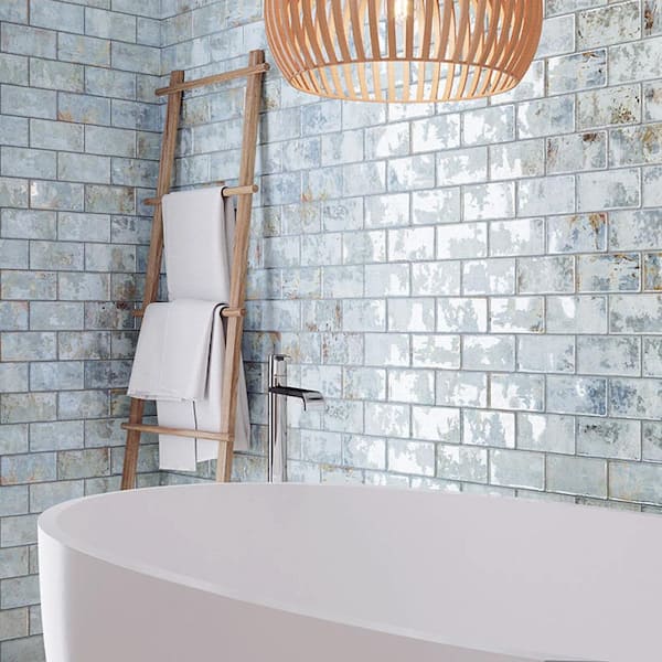 Biarritz Blue 3 in. x 6 in. Ceramic Wall Tile (5.72 sq. ft./Case)