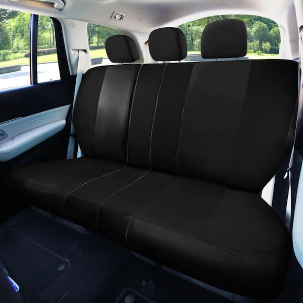 Light and Breezy Fabric 21 in. x 21 in. x 2 in. Full Set Seat Covers with Steering Wheel Cover and 4-Seat Belt Pads