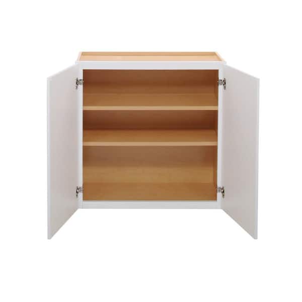 Hampton 30 in. W x 12 in. D x 30 in. H Assembled Wall Kitchen Cabinet in Satin White