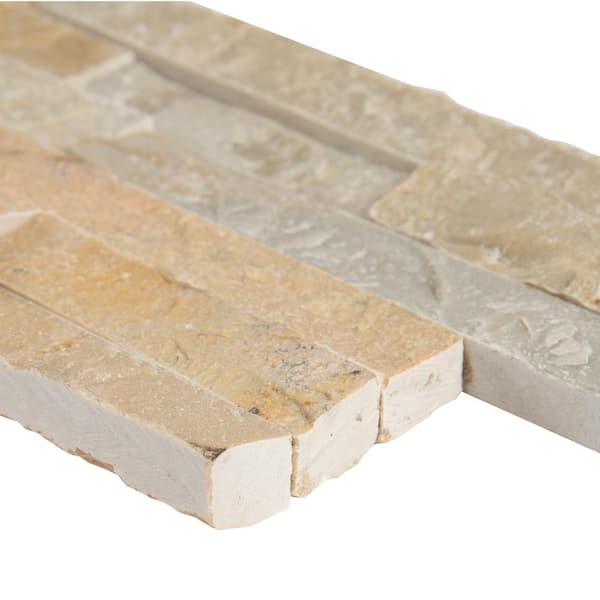 Golden Honey Ledger Panel 6 in. x 24 in. Natural Quartzite Wall Tile (6 sq. ft./case)