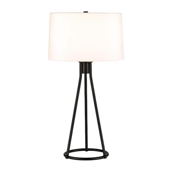 Nova 28 in. Blackened Bronze Tapered Table Lamp