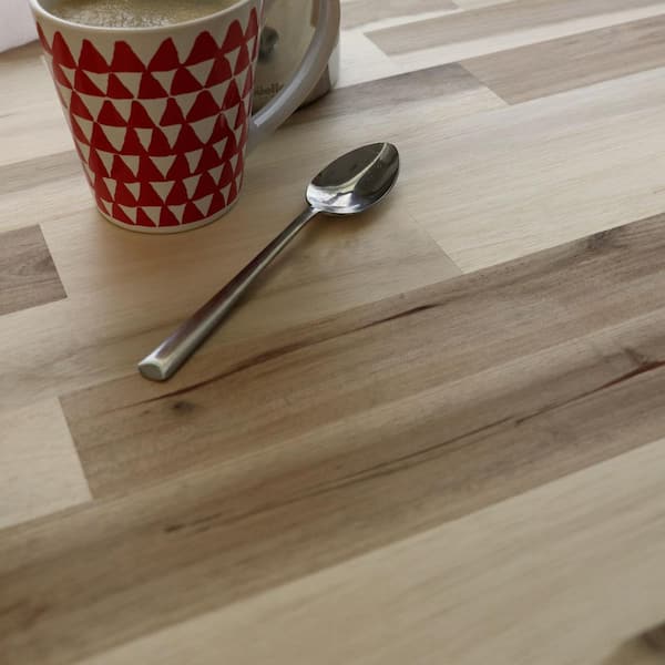 6 ft. L x 39 in. D Unfinished Acacia Solid Wood Butcher Block Island Countertop With Eased Edge