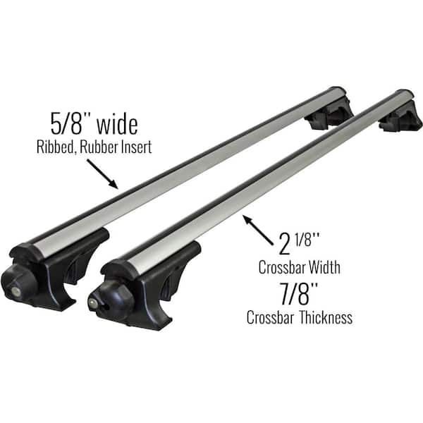 150 lbs. 53.375 in. Universal Aluminum Roof Rack Cross Bars