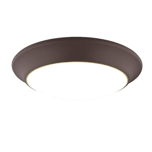 7 in. Bronze Integrated 3000K CCT LED Ceiling Light Flush Mount (6-Pack)