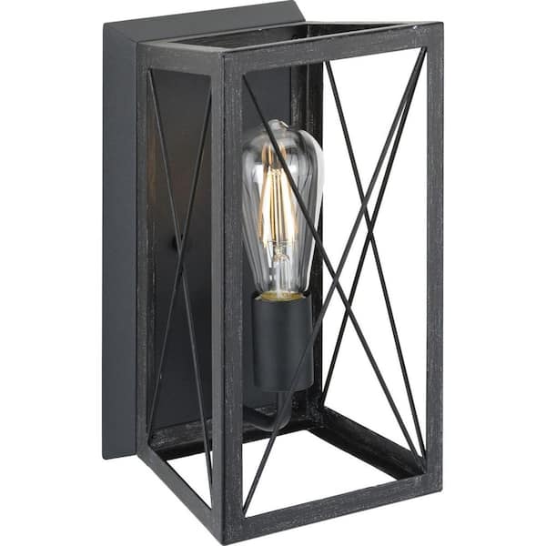 Briarwood Collection 1-Light Cerused Black Oak Farmhouse Wall Sconce Light