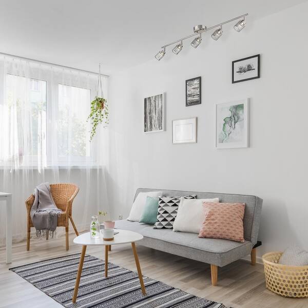 Temmar 3.25 ft. Brushed Nickel Integrated LED Track Lighting Kit