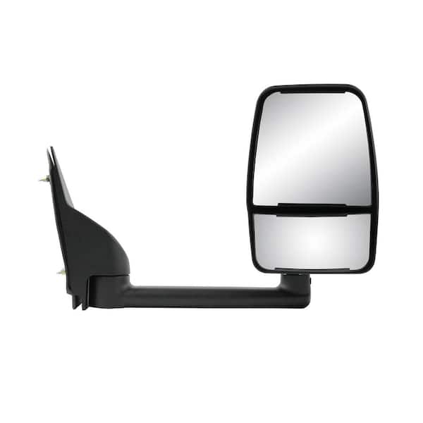 Passenger Side Mirror - 03-23 Chevy Express/GMC Savana Full Size Van, Textured Black with PTM Cover, Dual Lens, Foldaway